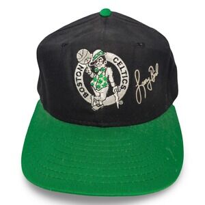 AJD Boston Celtics Larry Bird Snapback Hat‎ Mens OSFM Black Green